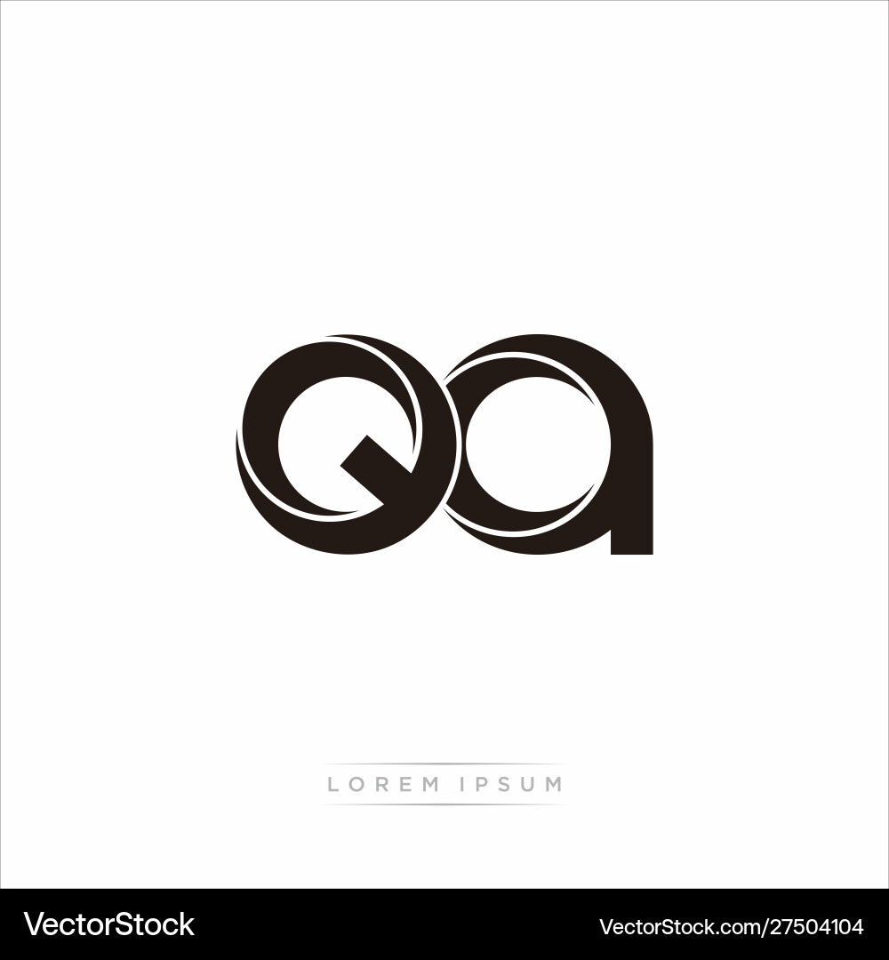 Qa initial letter split lowercase modern monogram Vector Image