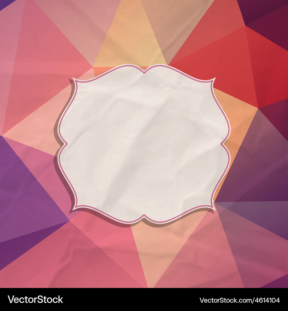 Retro Frame - Triangle Background vector image