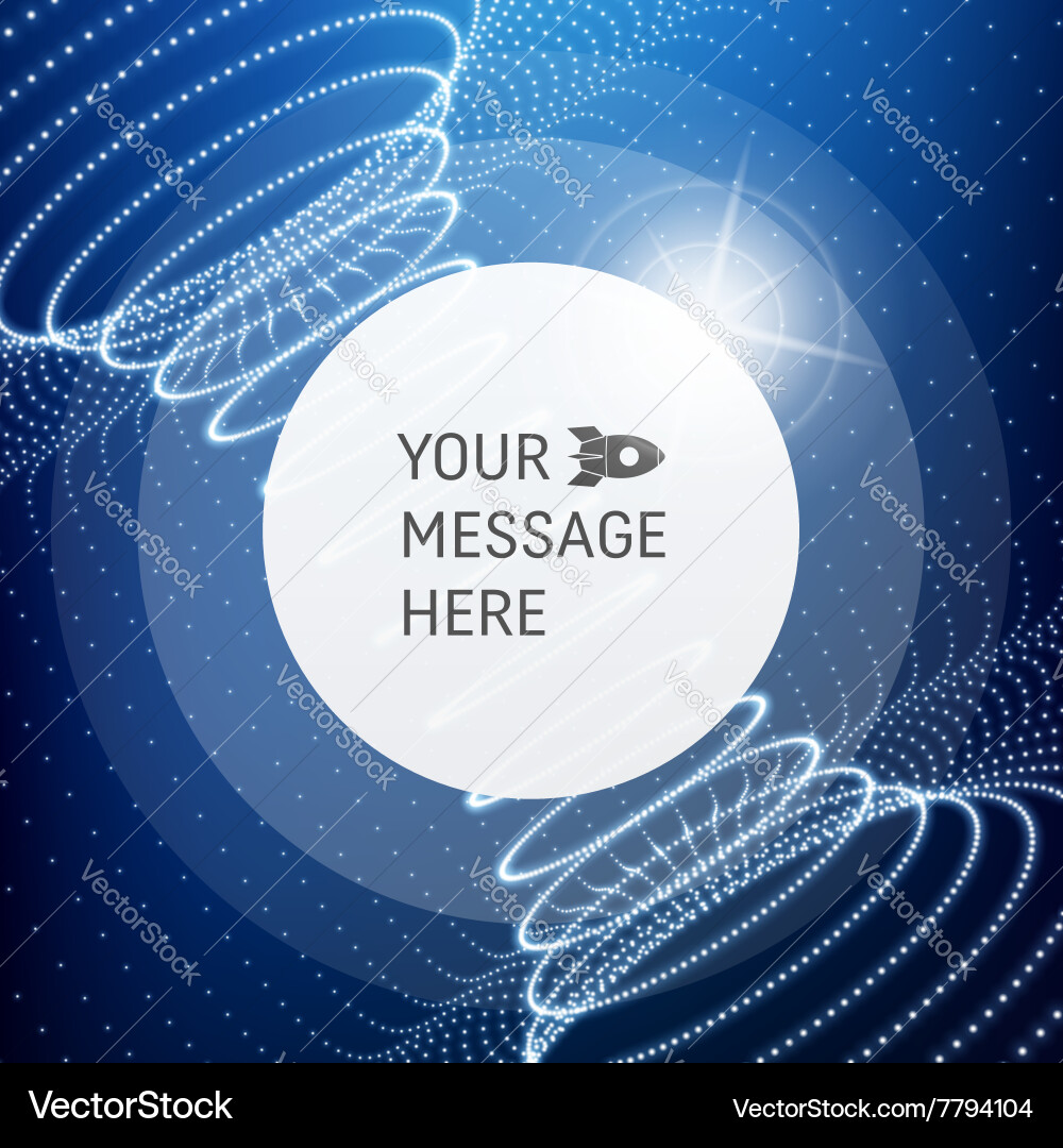 Round frame with place for text 3d grid vector image
