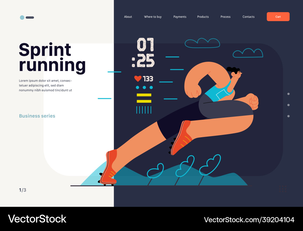 Runners - a man running and exercising outside Runners - a man running and exercising outside vector image