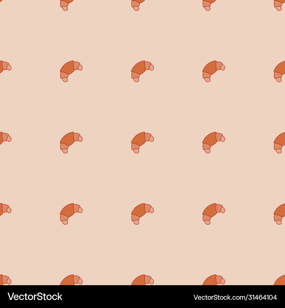 Seamless pattern with simple croissant icon Seamless pattern with simple croissant icon Vector Image