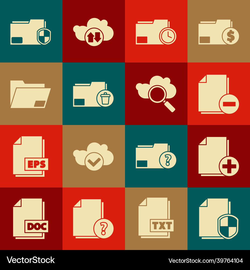 Set document protection concept add new file vector image