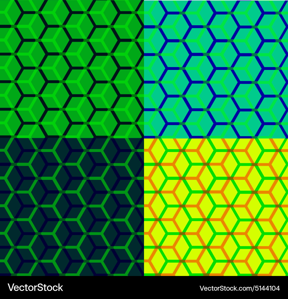 Set of abstract seamless patterns vector image