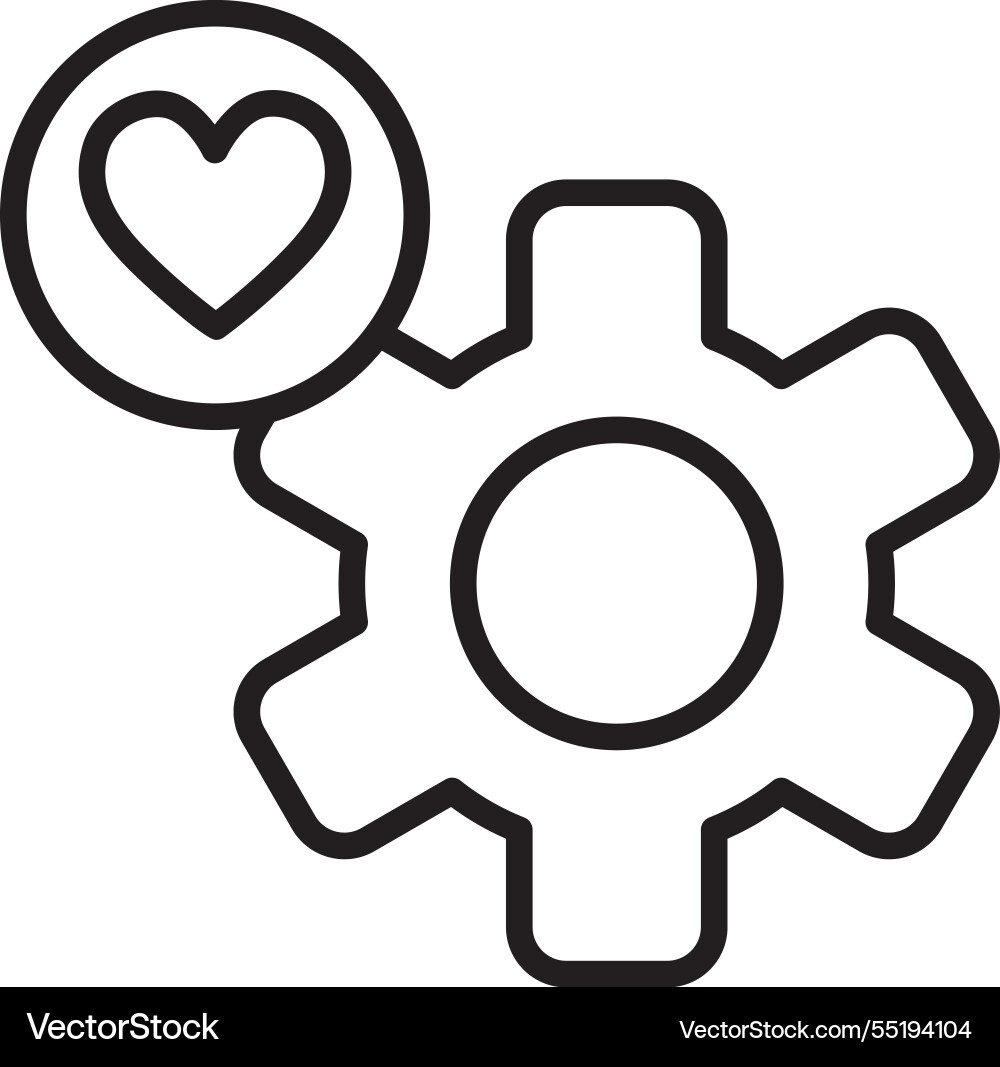 Setting line icon design vector image