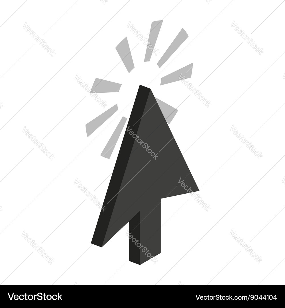 Trace from cursor icon isometric 3d style vector image