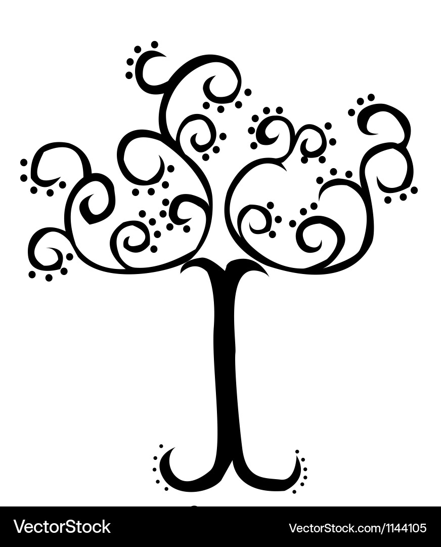 Abstract funny tree Vector Image
