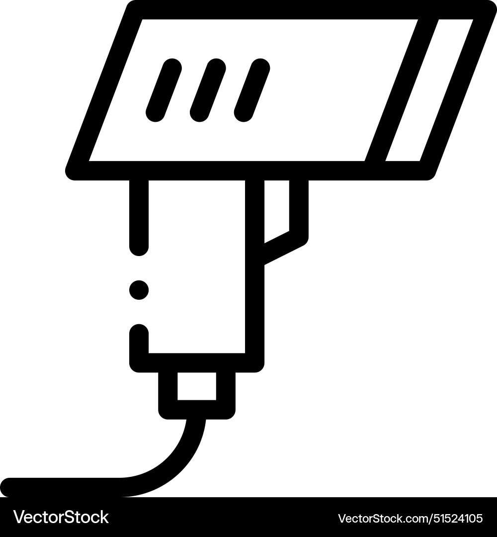 Barcode scanner icon thin linear style design Barcode scanner icon thin linear style design vector image