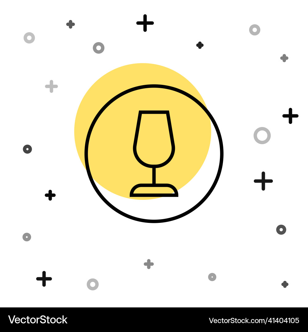 Black line fragile broken glass symbol Vector Image