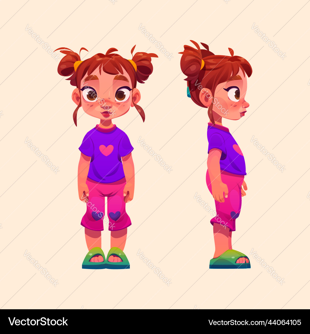 Cartoon Of Little Girl