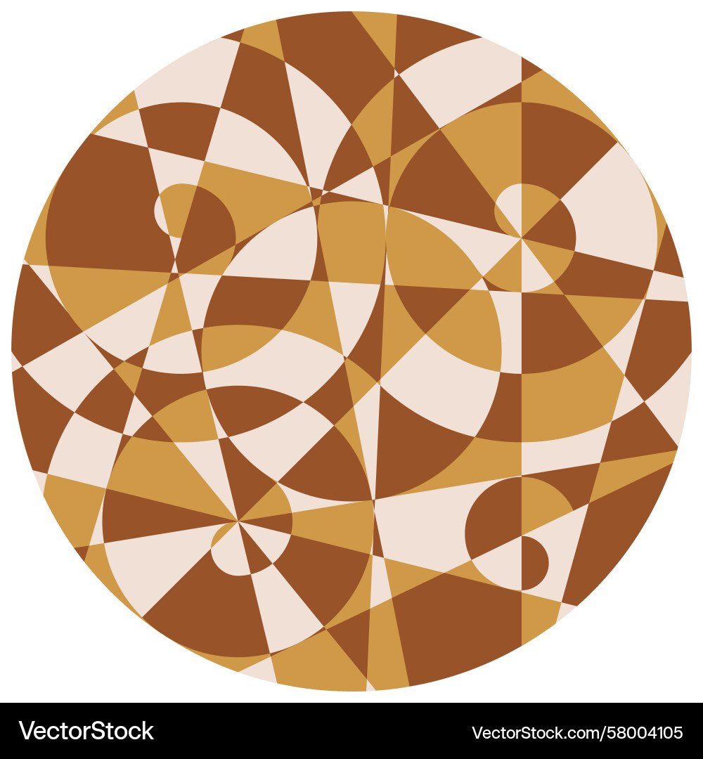 Circular geometric pattern round background Vector Image