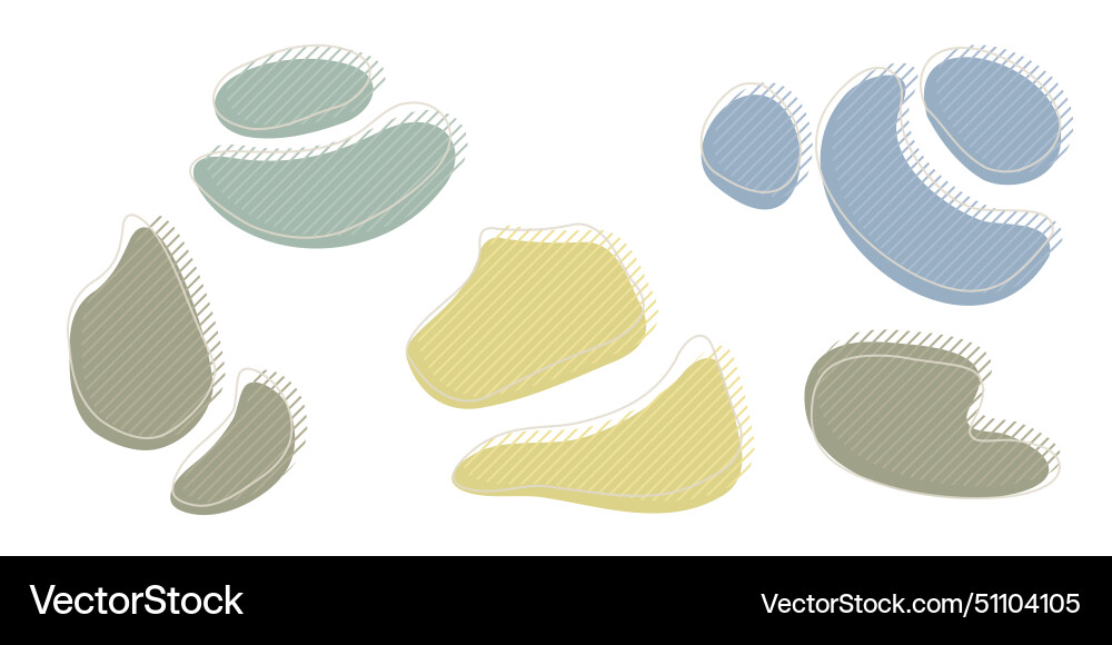 Collection of organic irregular blob shape Collection of organic irregular blob shape vector image