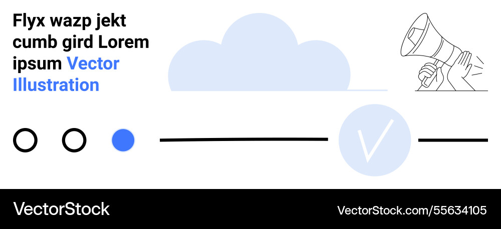 Digital interface with cloud checklist megaphone Digital interface with cloud checklist megaphone vector image
