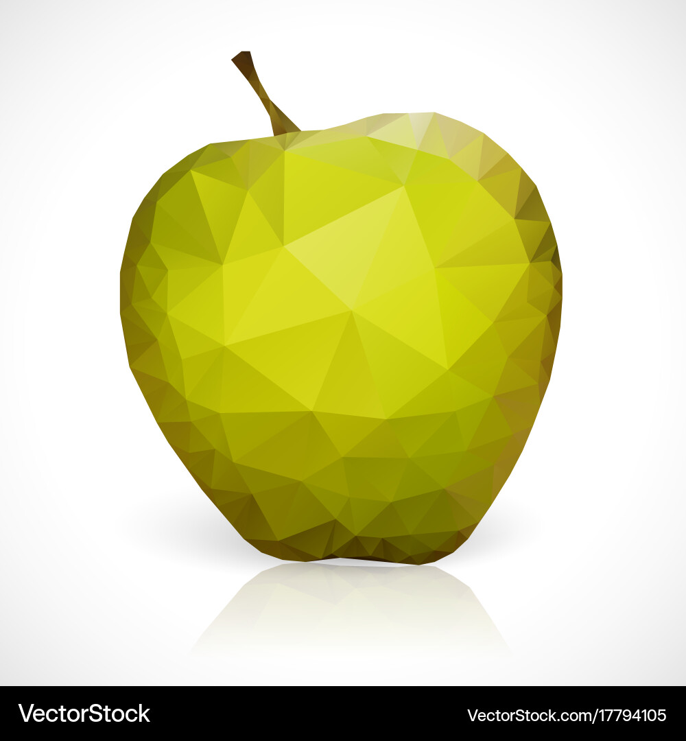 Geometric triangles pattern of apple Vector Image