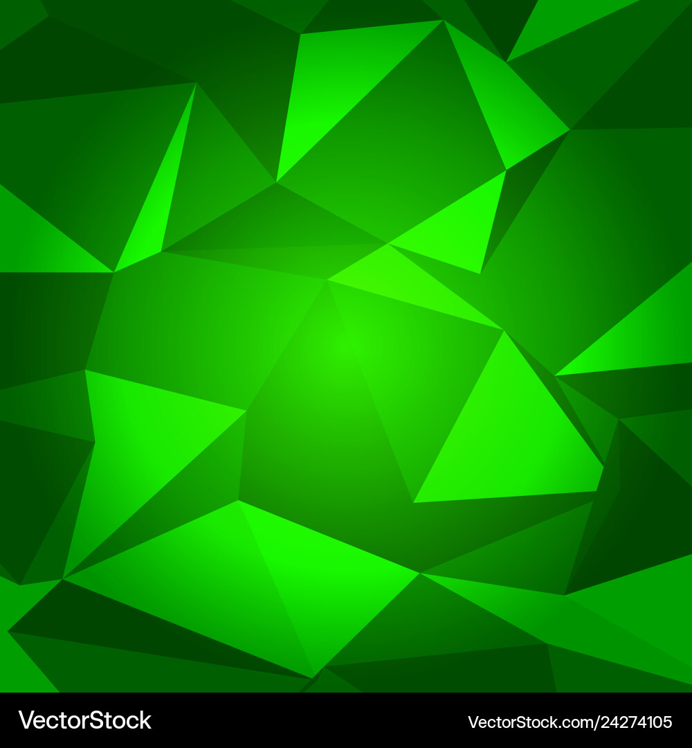 Light green trendy low poly backdrop design vector image