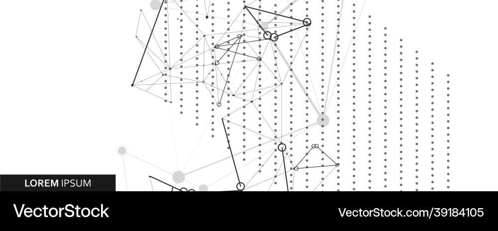 Molecular Network Abstract Background Vector Image