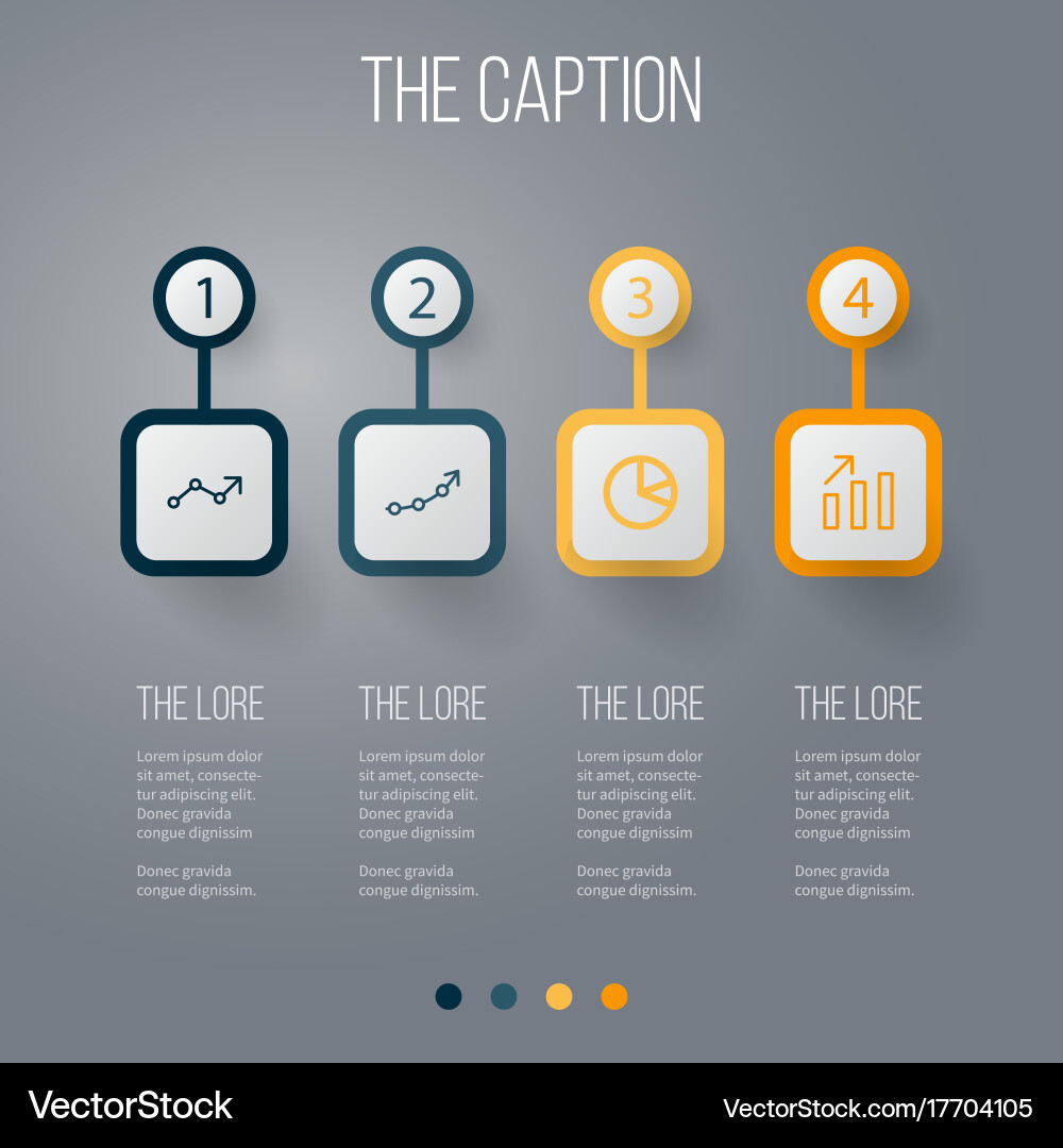 Outline chart set of line graph infographic vector image