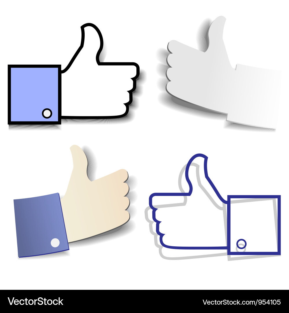 Paper thumb up Vector Image