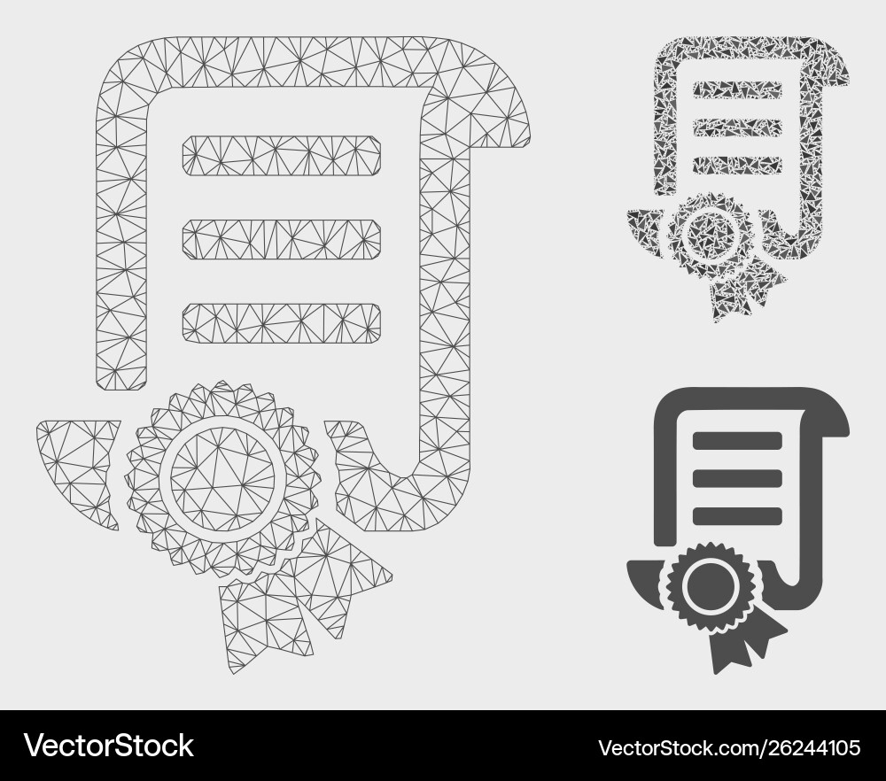 Patent mesh carcass model and triangle vector image