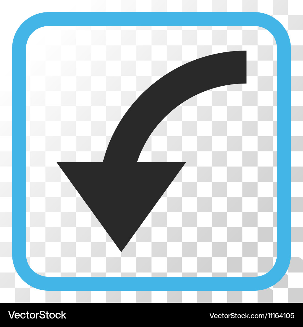 Rotate ccw icon in a frame vector image