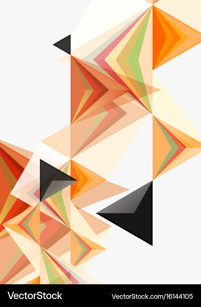 Triangular low poly a4 size geometric vector image