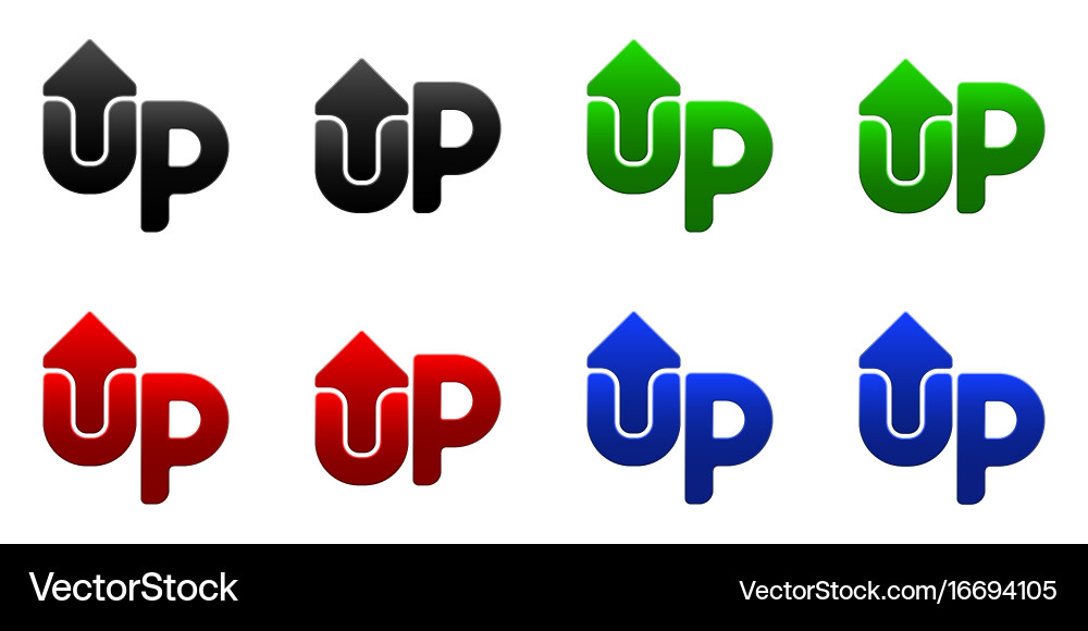 Upward Arrow Button vector image