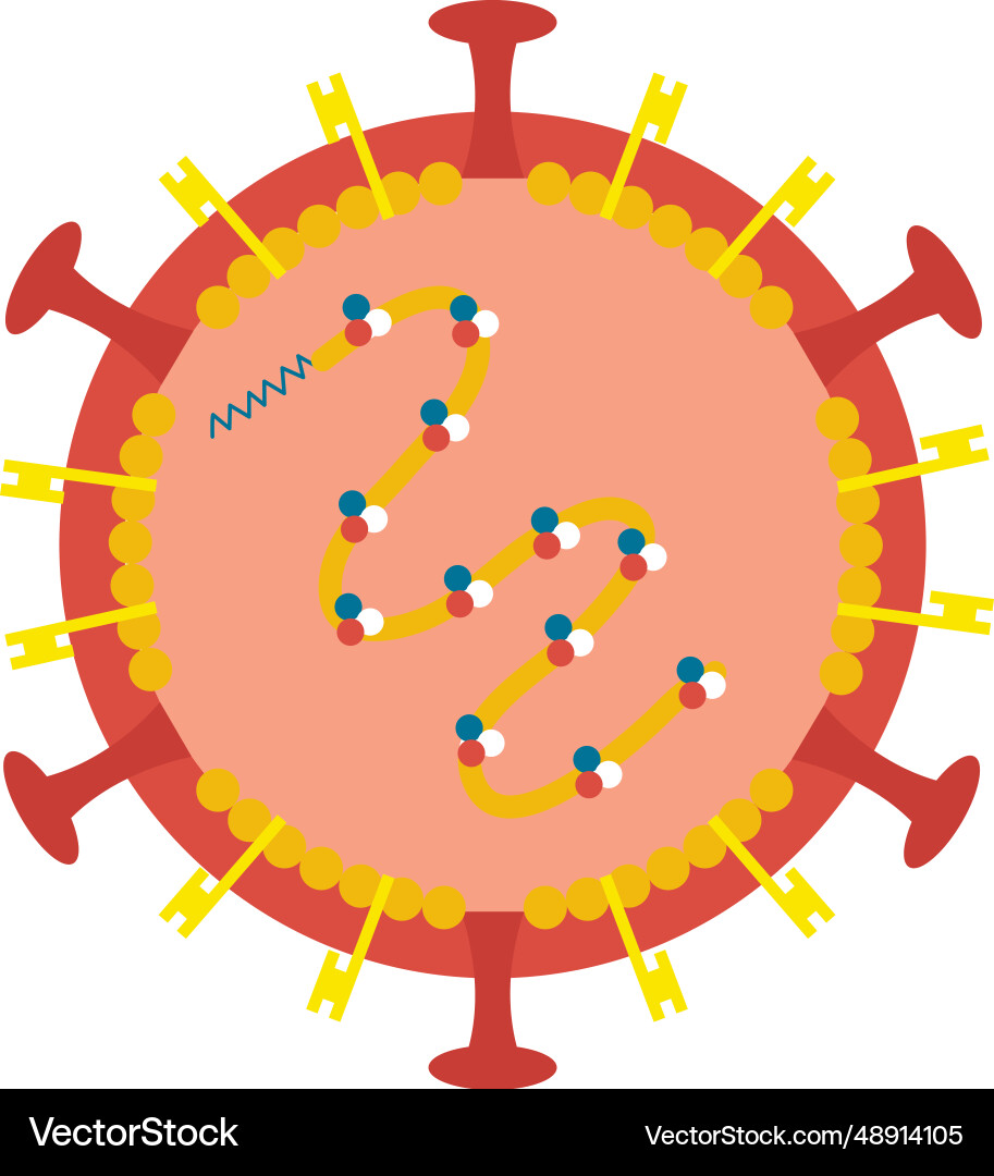 Virus nipah inside Vector Image