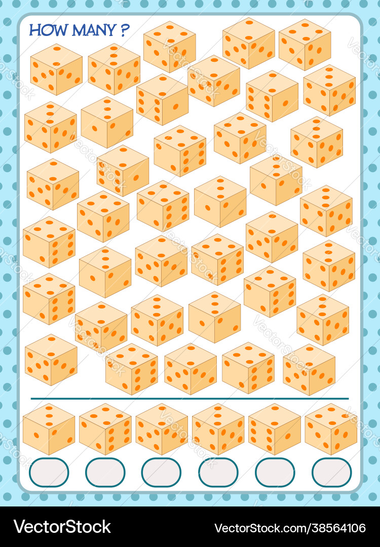 A game for children count how many cubes A game for children count how many cubes vector image