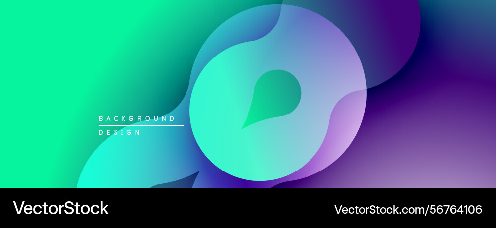 Abstract gradient background fluid shapes blend Vector Image