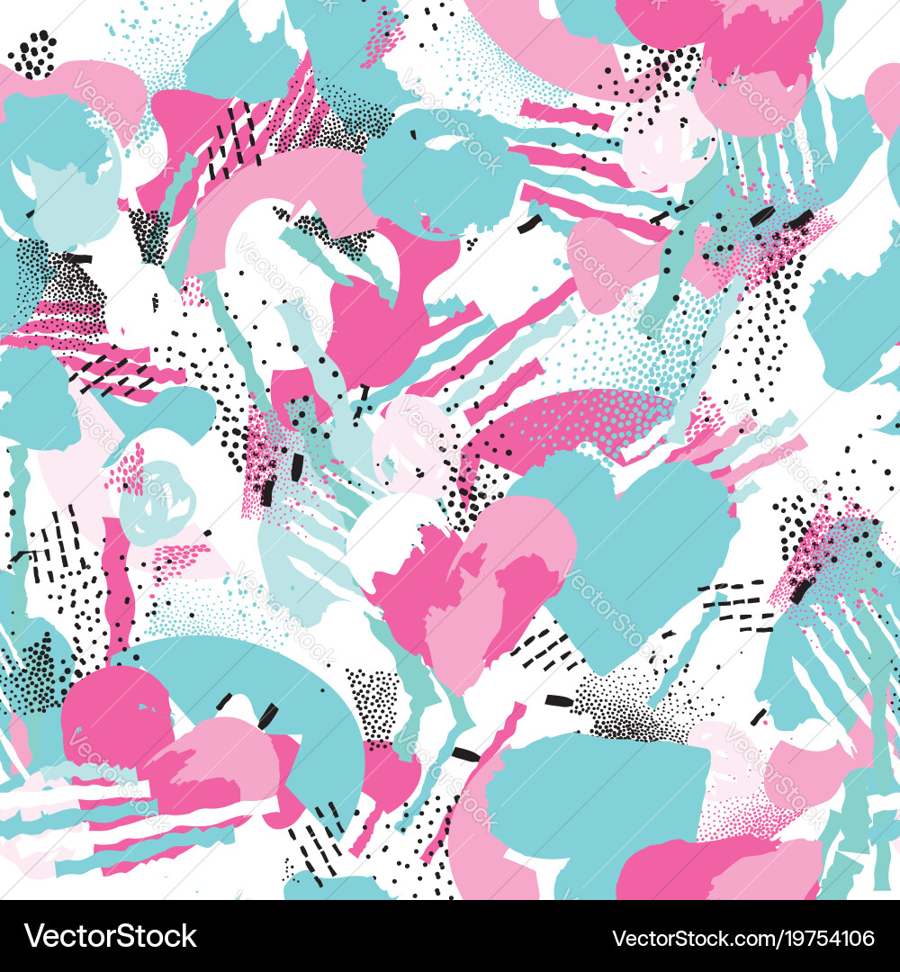 Abstract seamless pattern with chaotic lines vector image