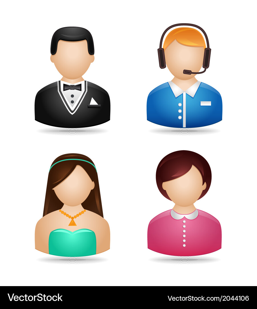 Avatar characters set vector image