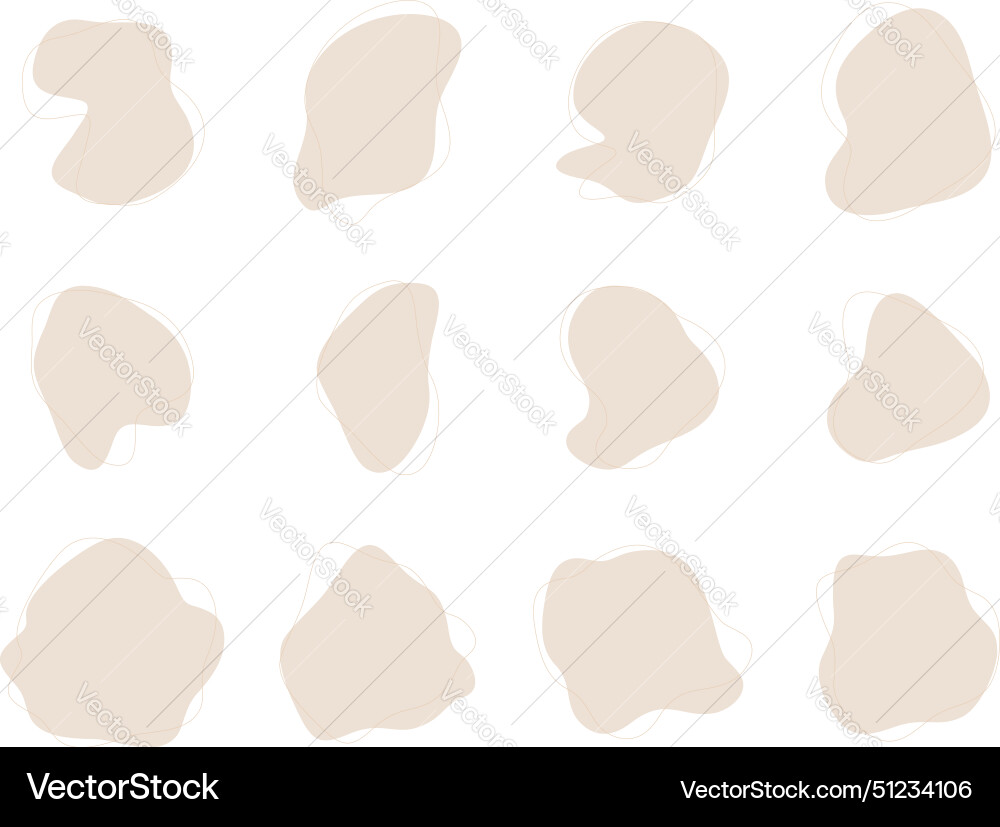 Blobs fluid liquid shapes symbol visual set Vector Image