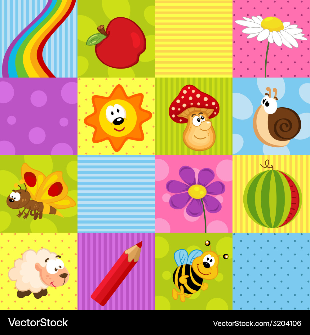 Colorful Square Pattern vector image
