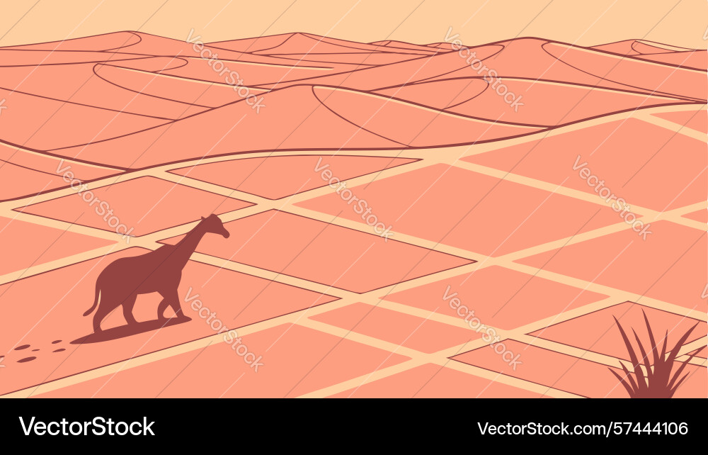 Dog walking on abstract grid design generative ai Vector Image