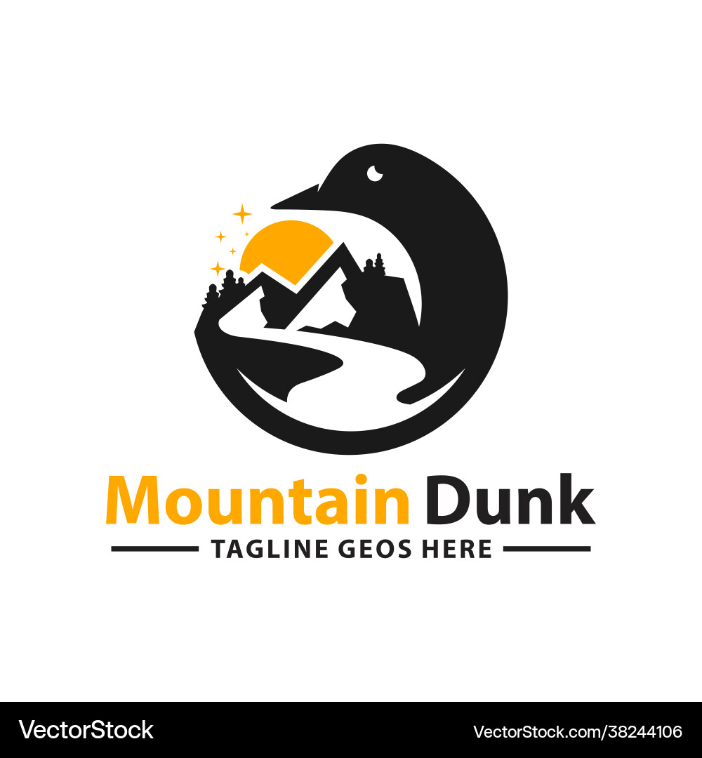 Duck Mountain Logo Design Duck Mountain Logo Design vektorbild