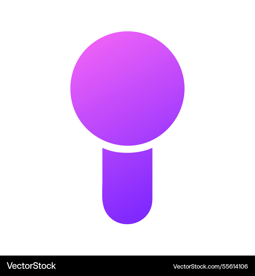 Gradient location pin icon for map and navigation vector image
