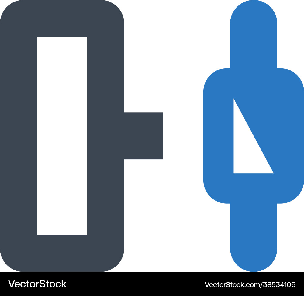 Horizontal distribute object icon vector image