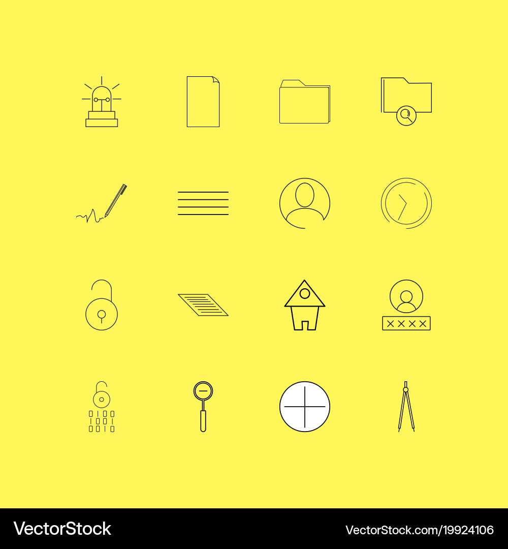 Internet of things linear icon set simple outline Vector Image