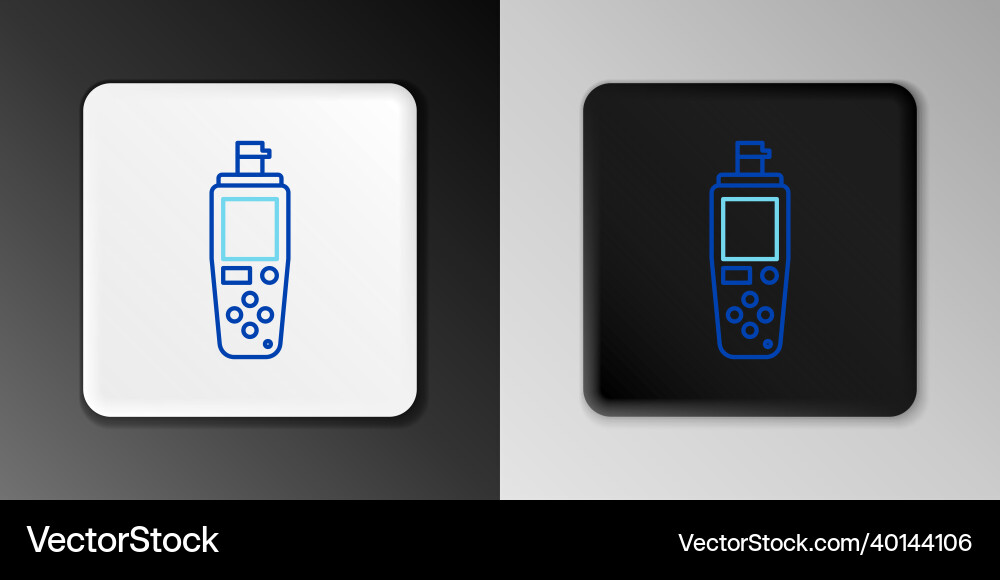 Line portable sensor icon isolated on grey Line portable sensor icon isolated on grey vector image