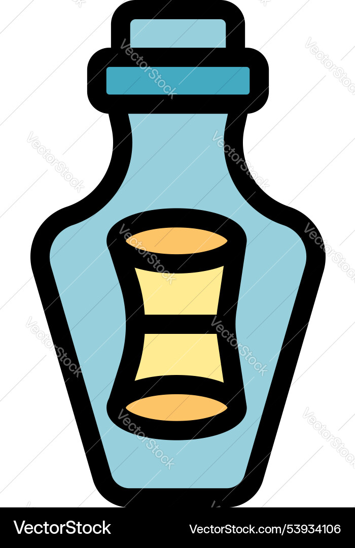 Message in a bottle with cork representing Message in a bottle with cork representing vector image