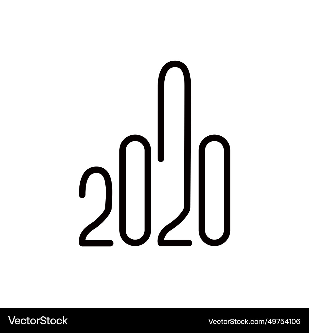Middle finger hand gesture logo design Vector Image