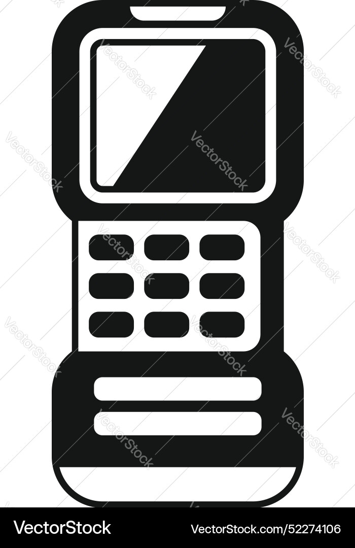 Mobile computer with barcode scanner for delivery Vector Image