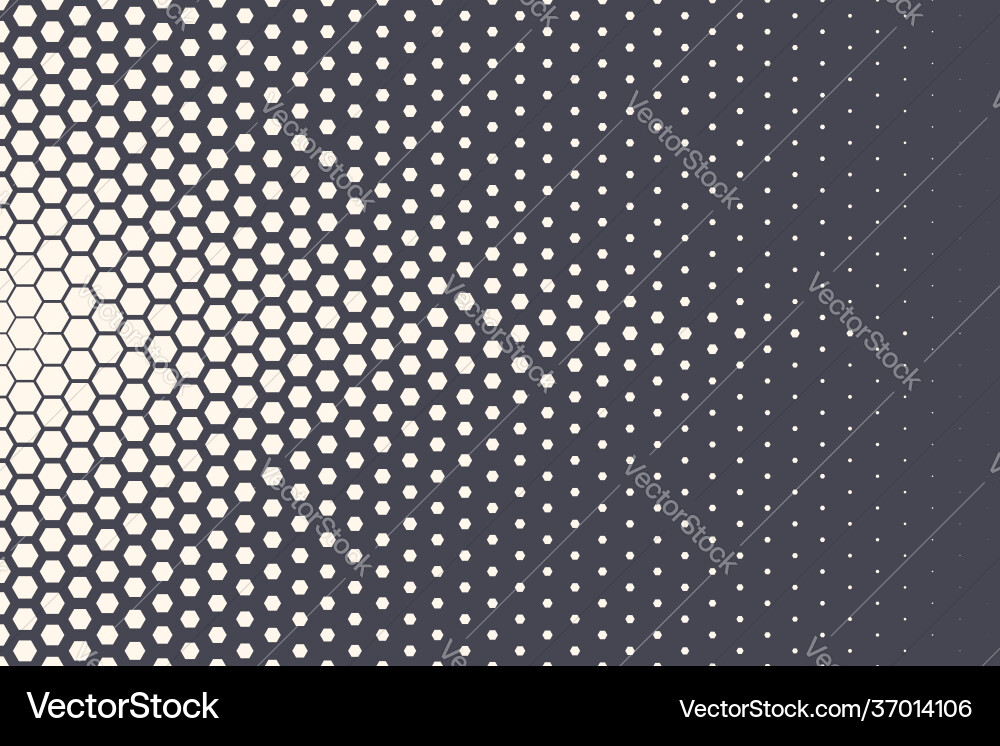 Retro Hexagonal Halftone Pattern Vector Image