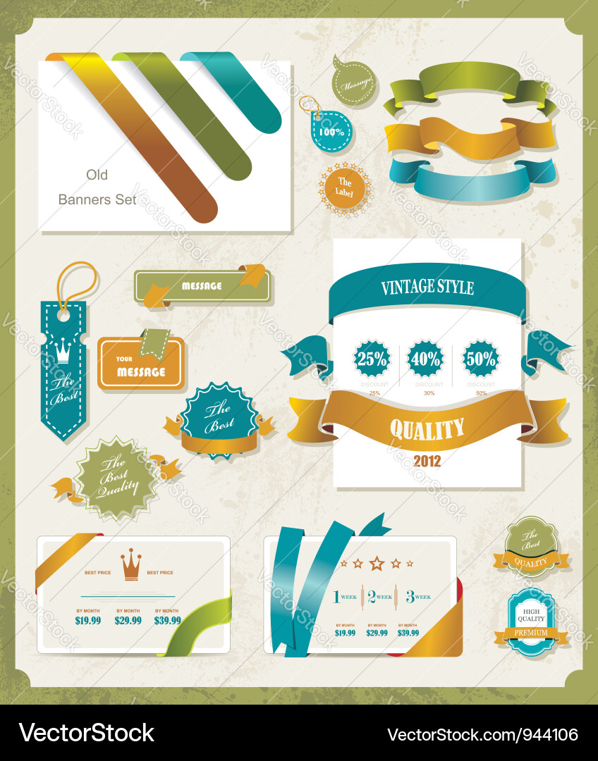 Ribbons Royalty Free Vector Image - VectorStock