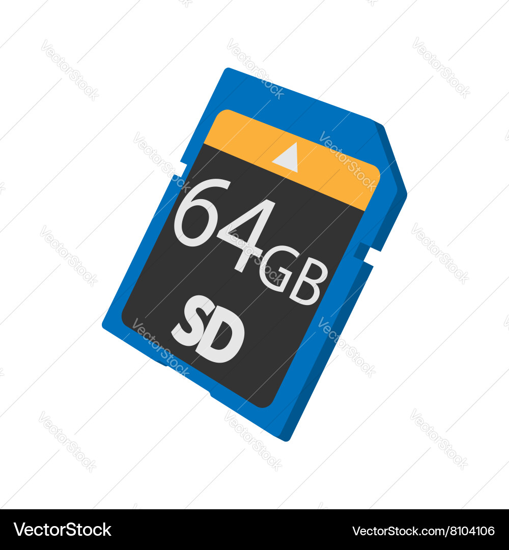 SD Card Icon - Memory Storage Vector Image