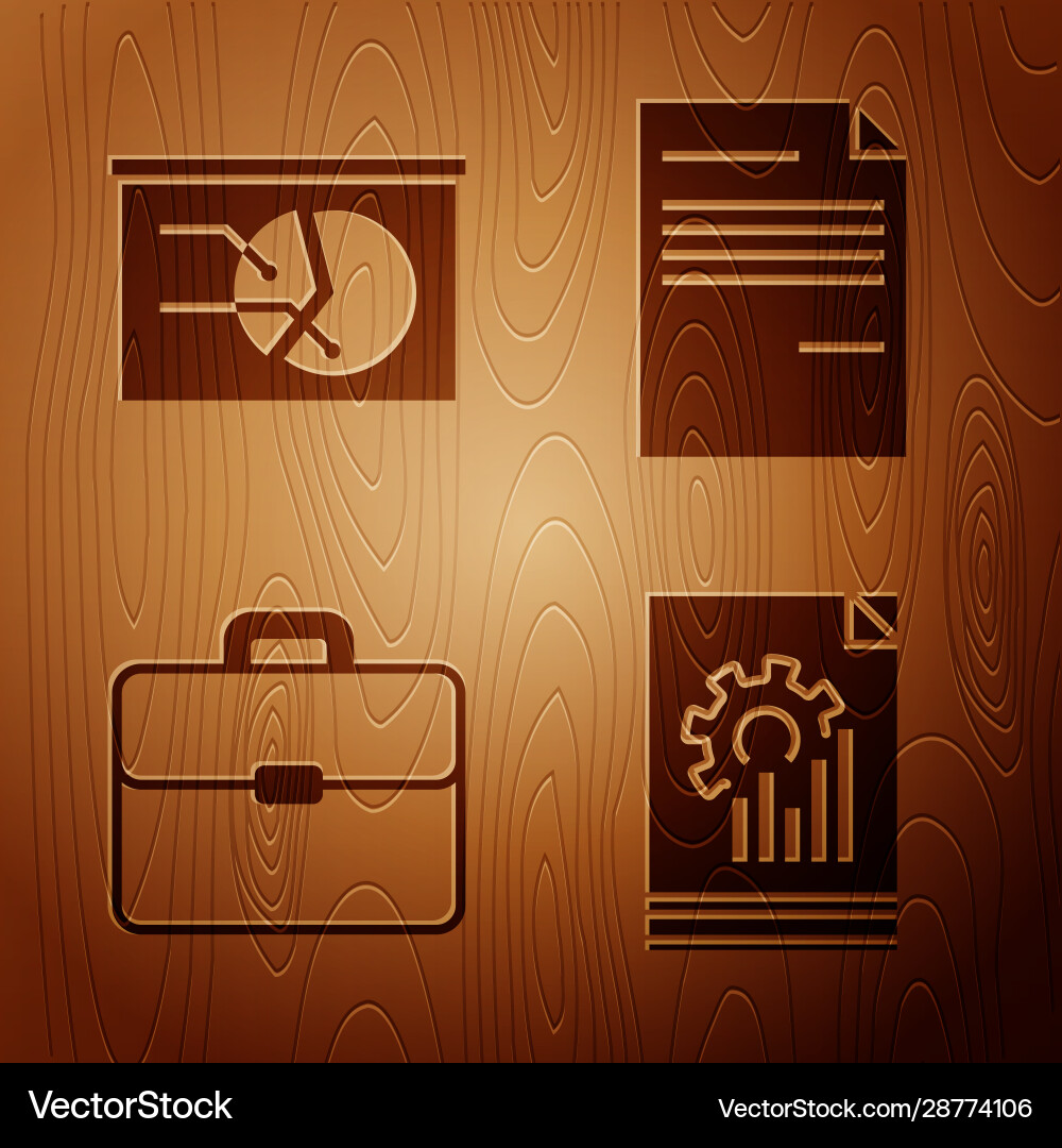 Set document with graph chart board Set document with graph chart board vector image