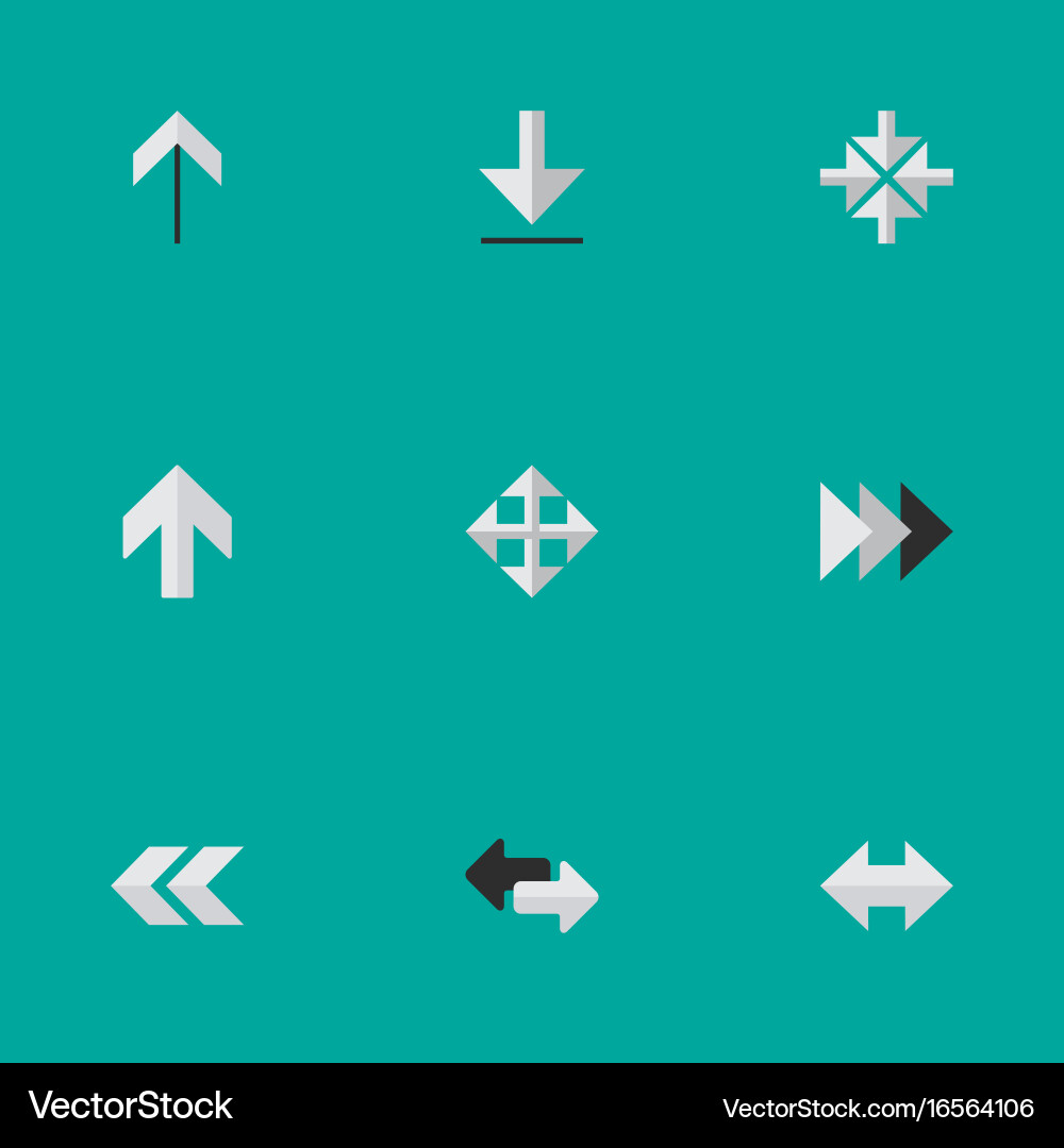 Set of simple cursor icons Vector Image