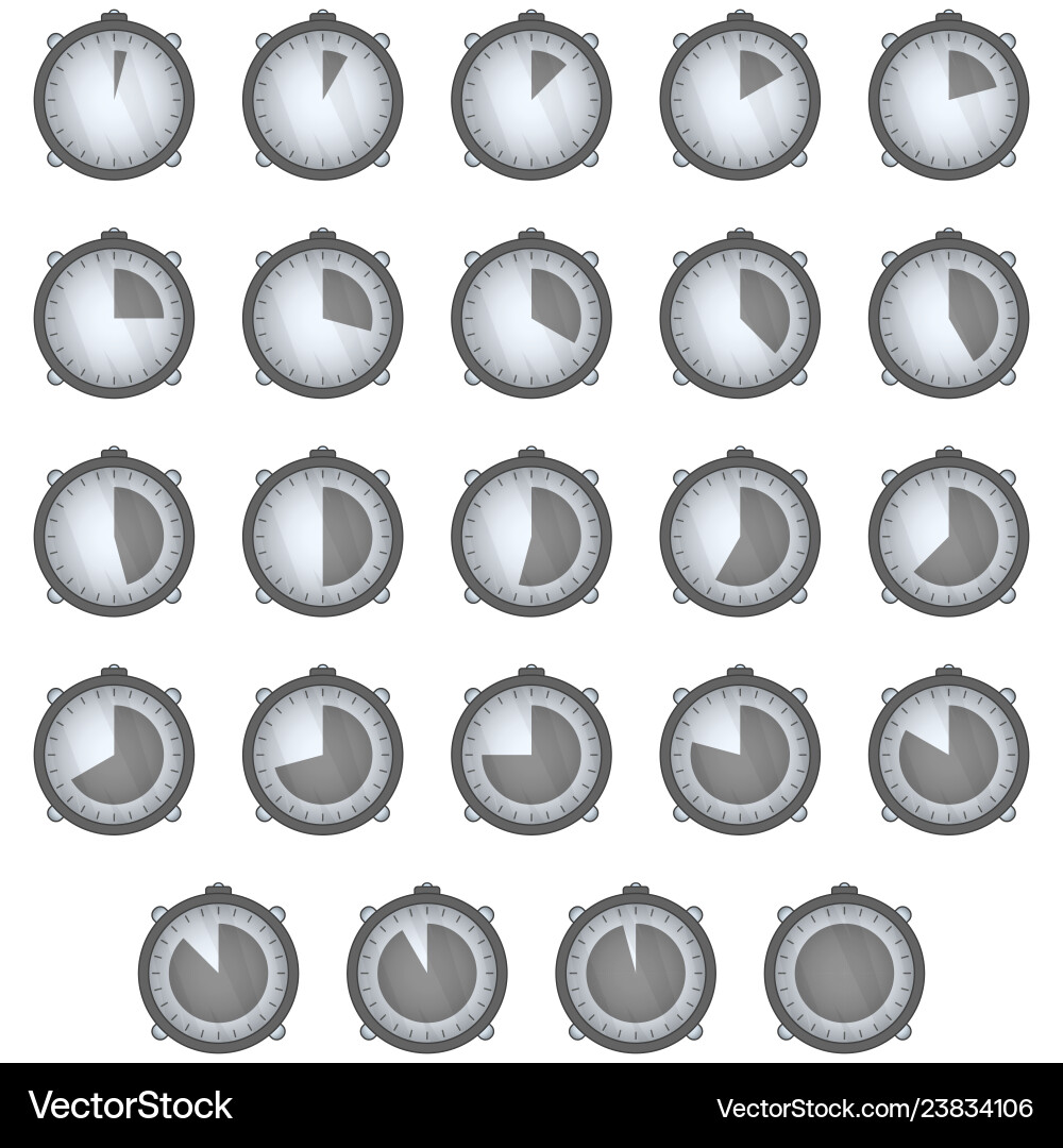 Set of timers icons on white background Vector Image