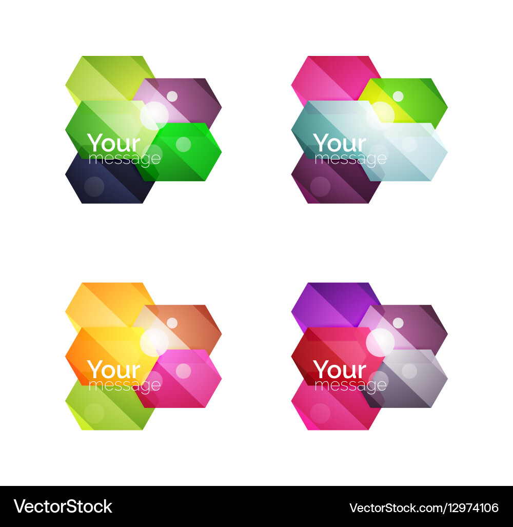 Shiny blank web option boxes vector image