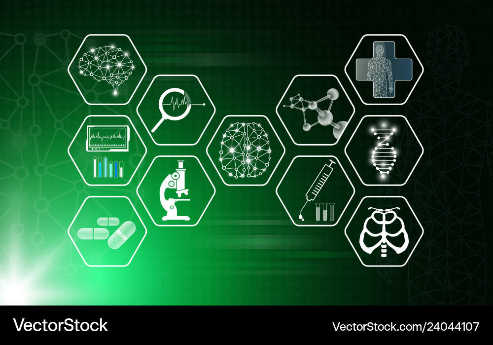 Abstract background technology concept in green vector image