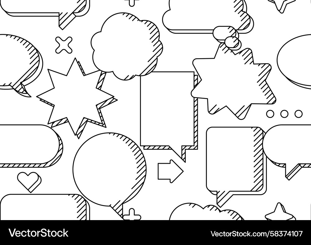 Abstract Speech Bubble Pattern Vector Image